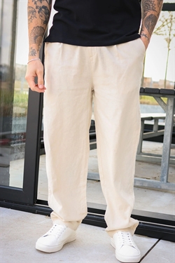 Solid Dethan Pleat Pants Oatmeal